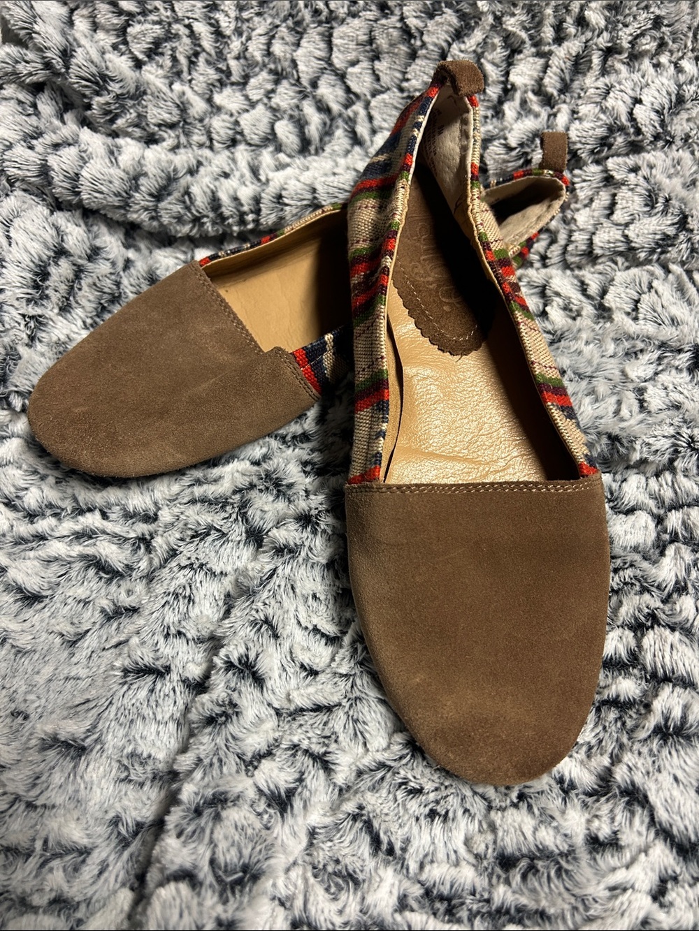 Latigo Bettie Southwestern Aztec Suede Ballet Flats